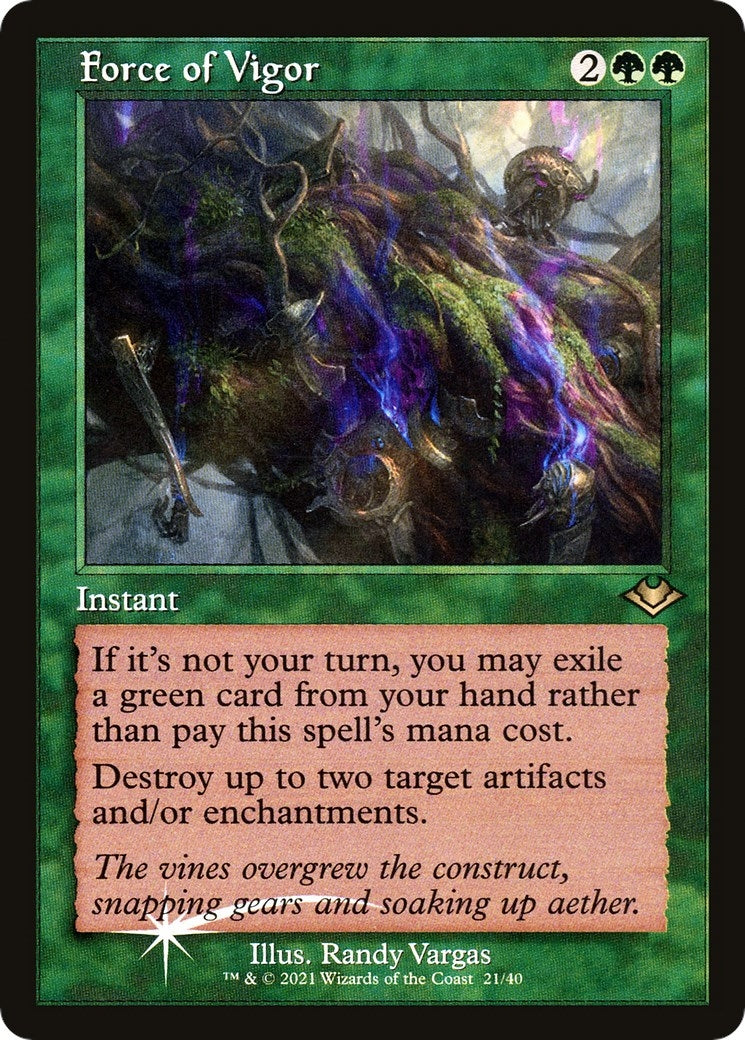 Image for Force of Vigor (Retro Frame) (21) (Modern Horizons) - Magic: The Gathering