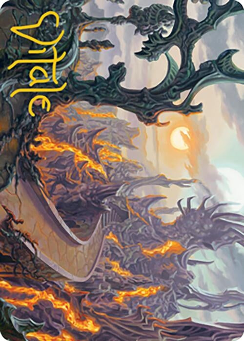 Image for Drossforge Bridge Art Card (Gold-Stamped Signature) (73) (Modern Horizons 2) - Magic: The Gathering