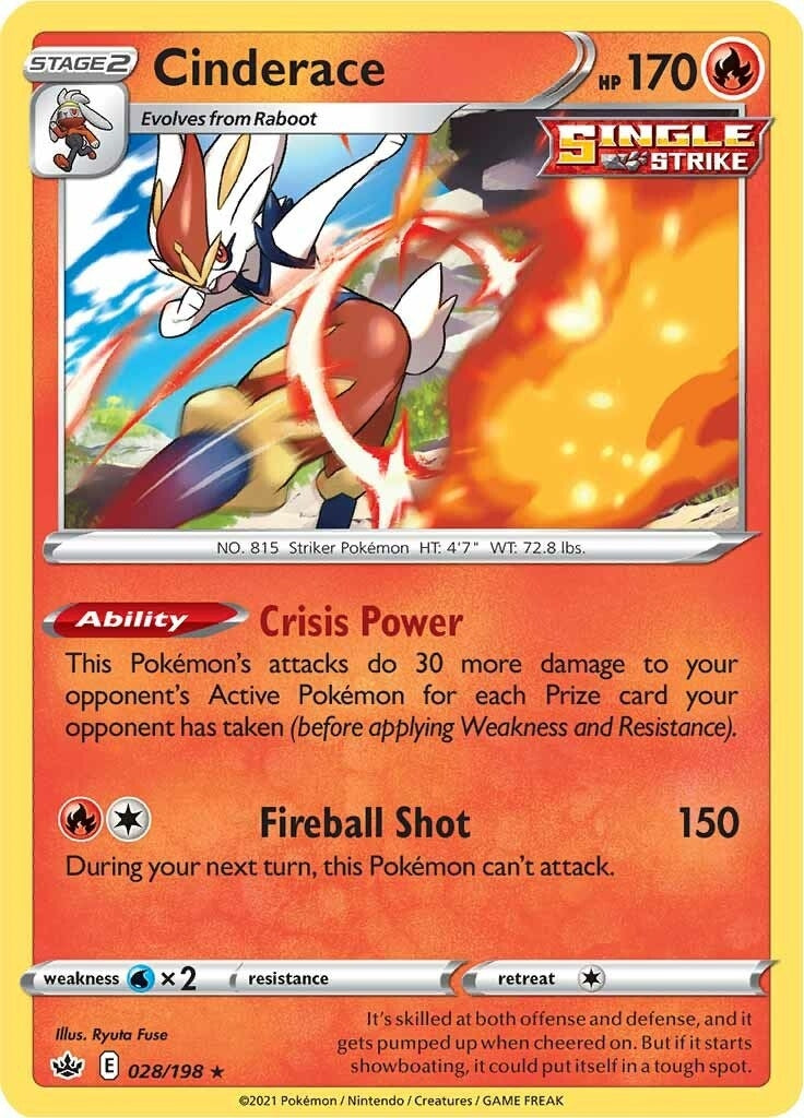 Image for Cinderace (028/198) (SWSH06) - Pokemon