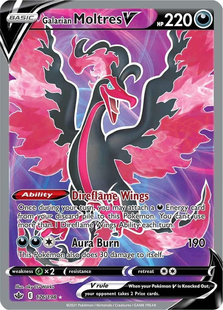 Image for Galarian Moltres V (Full Art) (176/198) (SWSH06) - Pokemon