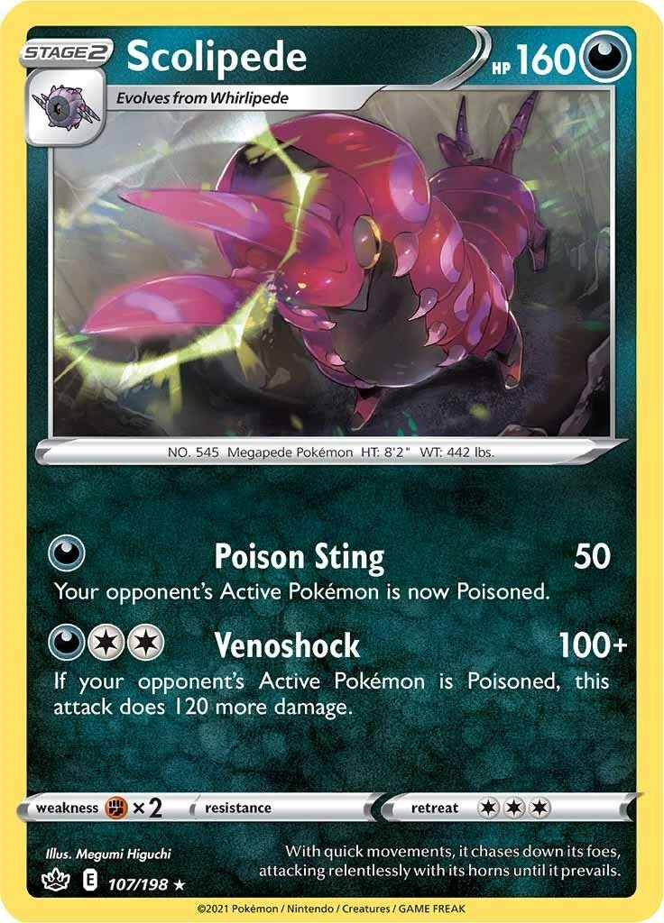 Image for Scolipede (107/198) (SWSH06) - Pokemon