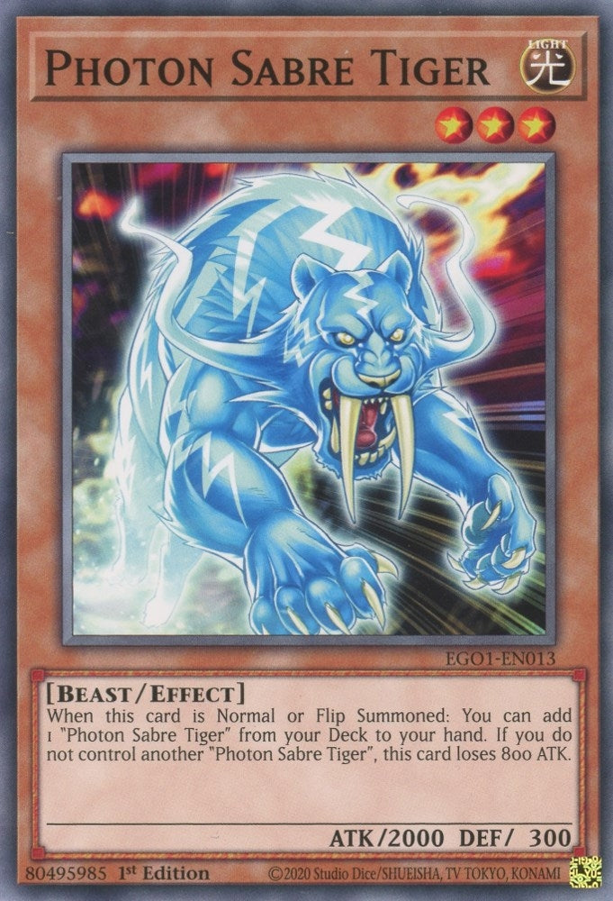 Image for Photon Sabre Tiger (EGO1-EN013) (EGO1) - YuGiOh