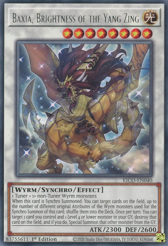 Image for Baxia, Brightness of the Yang Zing (KICO-EN040) (KICO) - YuGiOh