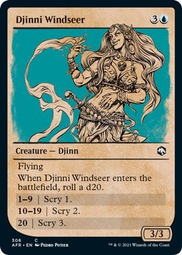 Image for Djinni Windseer (Showcase) (306) (Adventures in the Forgotten Realms) - Magic: The Gathering