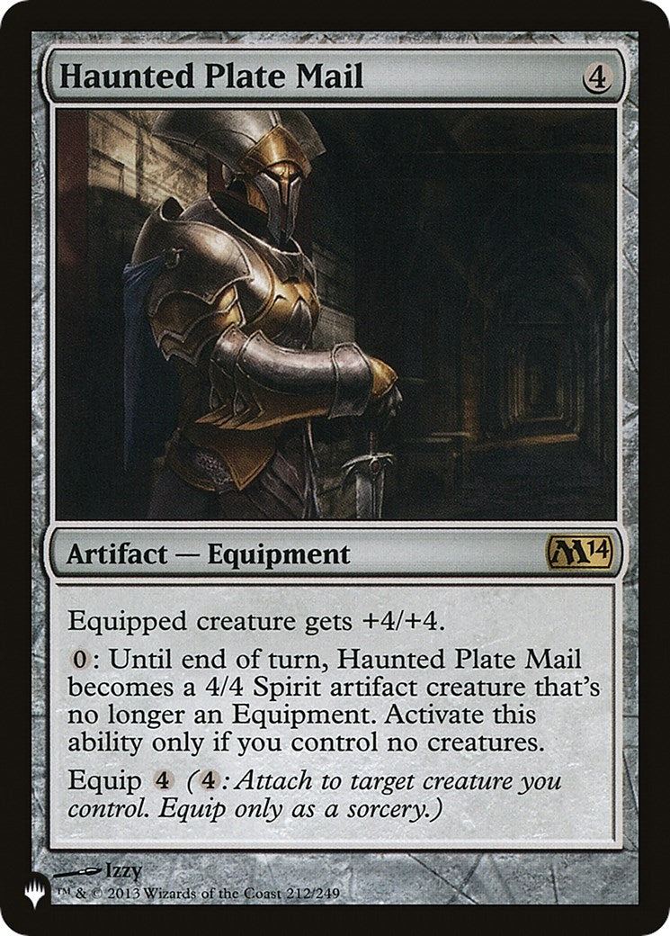 Image for Haunted Plate Mail (212/249) (The List Reprints) - Magic: The Gathering