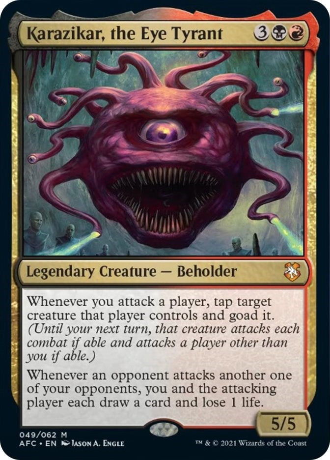 Image for Karazikar, the Eye Tyrant (49) (Adventures in the Forgotten Realms) - Magic: The Gathering