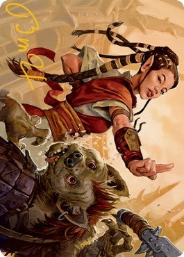 Image for Half-Elf Monk Art Card (Gold-Stamped Signature) (28) (Adventures in the Forgotten Realms) - Magic: The Gathering