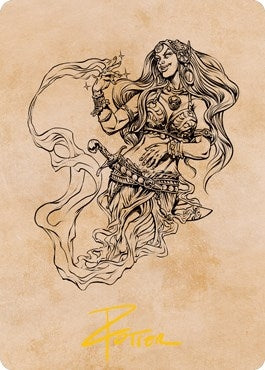 Image for Djinni Windseer (Showcase) Art Card (Gold-Stamped Signature) (74) (Adventures in the Forgotten Realms) - Magic: The Gathering