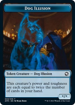 Image for Dog Illusion Token (3) (Adventures in the Forgotten Realms) - Magic: The Gathering