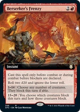 Image for Berserker's Frenzy (Extended Art) (298) (Adventures in the Forgotten Realms) - Magic: The Gathering
