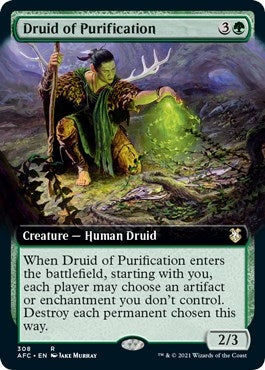 Image for Druid of Purification (Extended Art) (308) (Adventures in the Forgotten Realms) - Magic: The Gathering