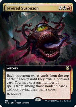 Image for Fevered Suspicion (Extended Art) (316) (Adventures in the Forgotten Realms) - Magic: The Gathering
