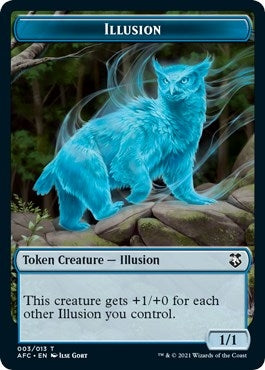 Image for Illusion // Skeleton Double-Sided Token (3 // 6) (Adventures in the Forgotten Realms) - Magic: The Gathering