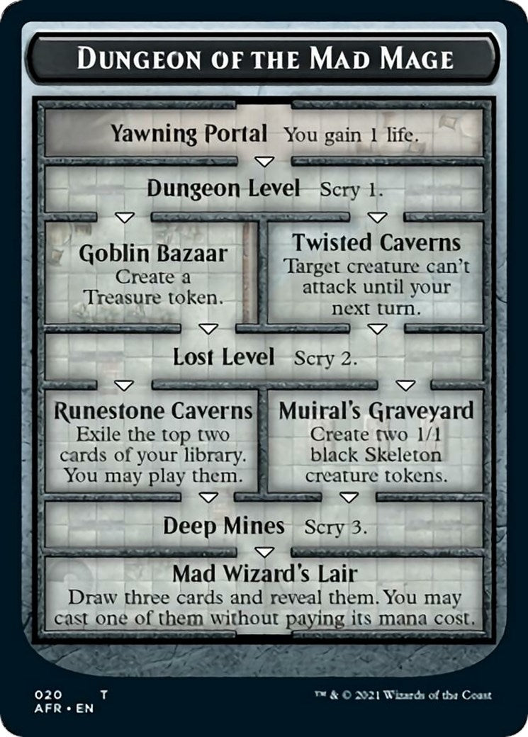 Image for Dungeon of the Mad Mage Token (AFR) (20) (Oversize Cards) - Magic: The Gathering
