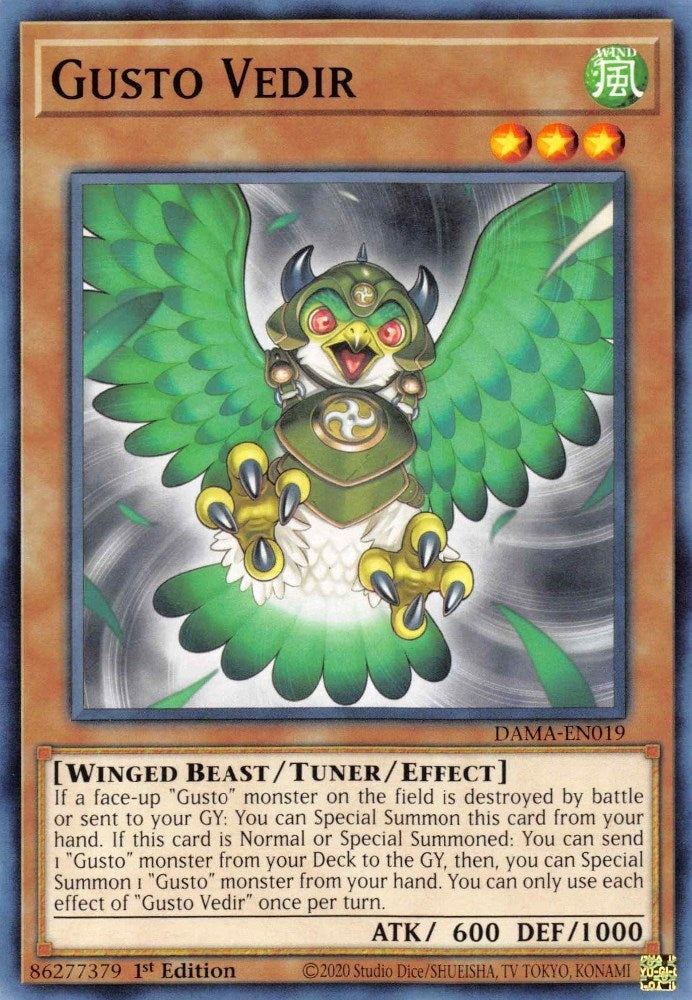 Image for Gusto Vedir (DAMA-EN019) (DAMA) - YuGiOh