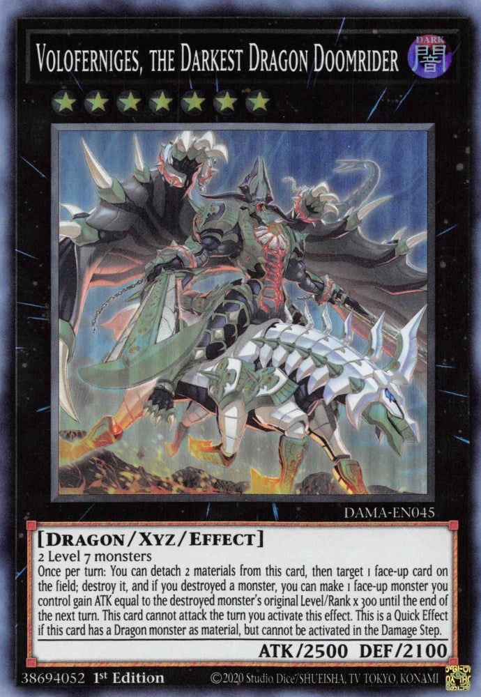 Image for Voloferniges, the Darkest Dragon Doomrider (DAMA-EN045) (DAMA) - YuGiOh