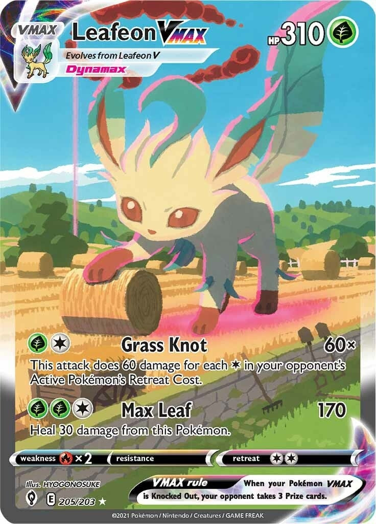 Image for Leafeon VMAX (Alternate Art Secret) (205/203) (SWSH07) - Pokemon