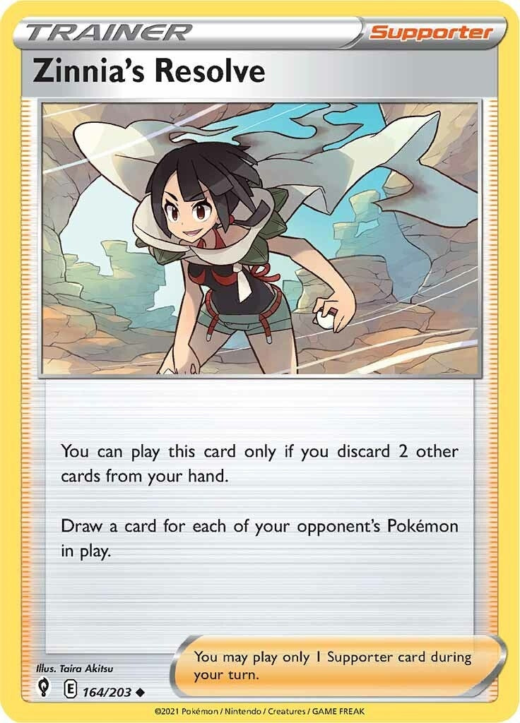 Image for Zinnia's Resolve (164/203) (SWSH07) - Pokemon