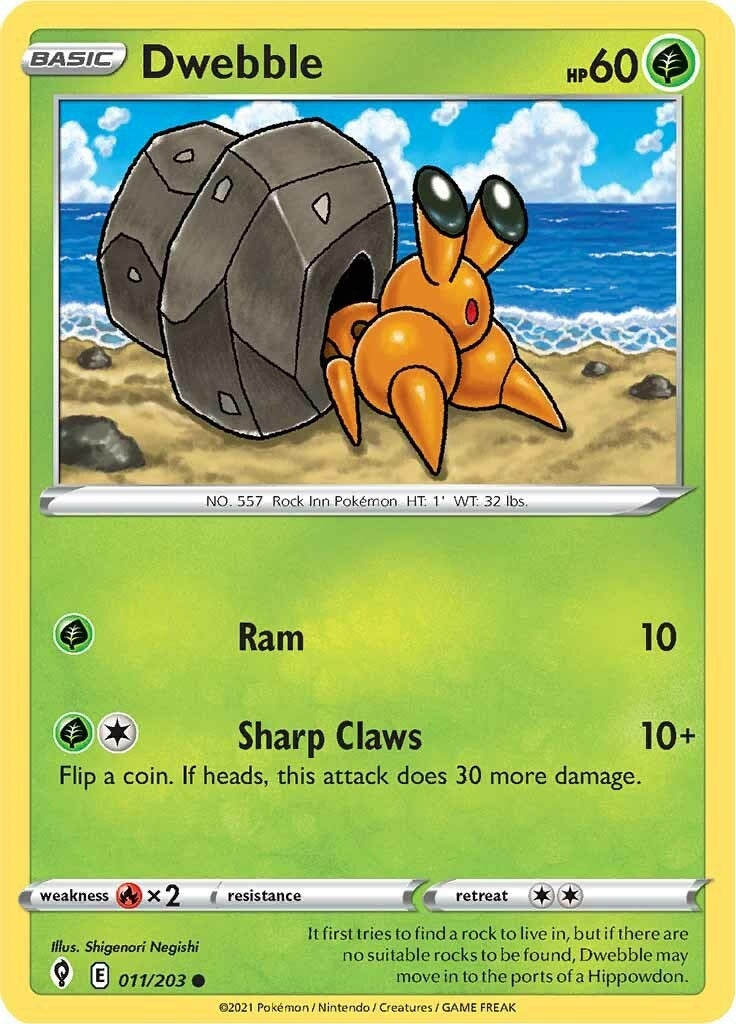Image for Dwebble (011/203) (SWSH07) - Pokemon