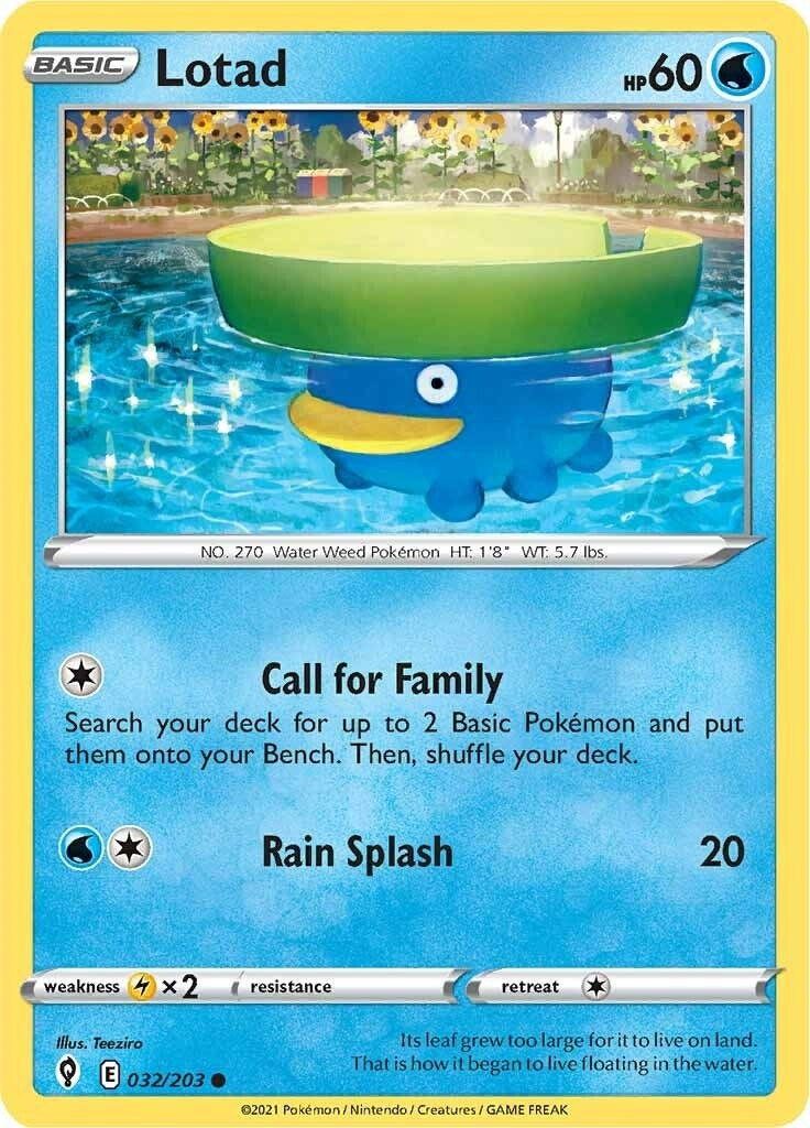 Image for Lotad (032/203) (SWSH07) - Pokemon