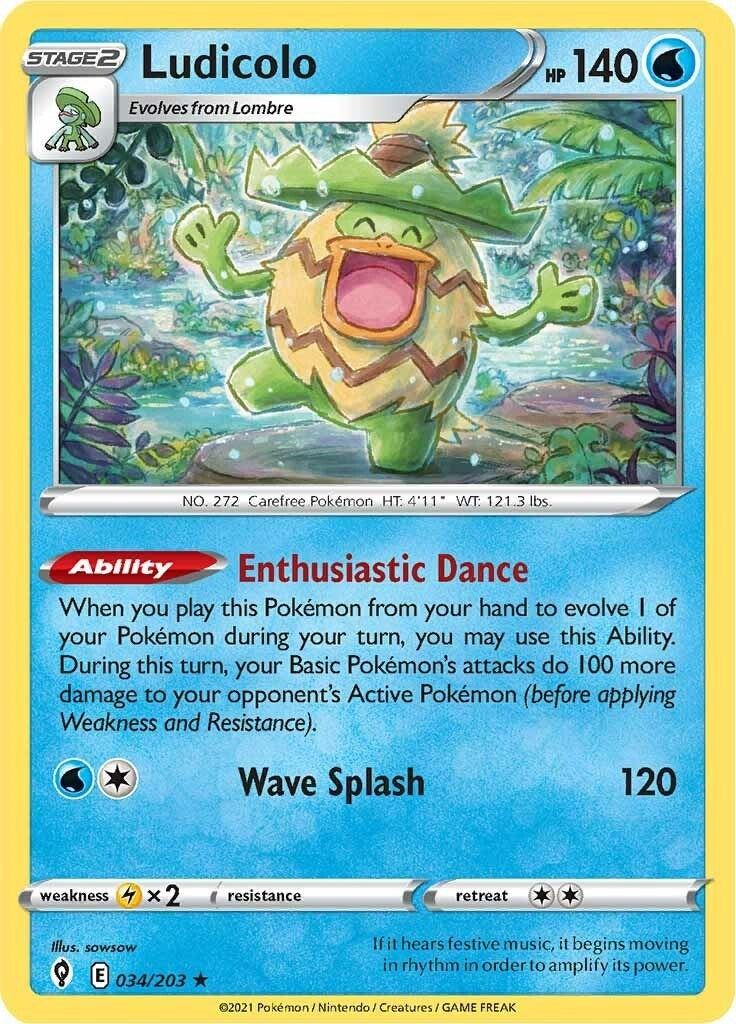 Image for Ludicolo (034/203) (SWSH07) - Pokemon