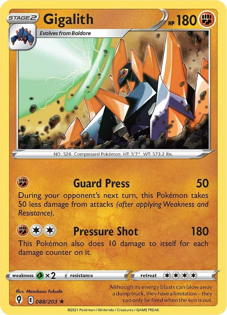 Image for Gigalith (088/203) (SWSH07) - Pokemon