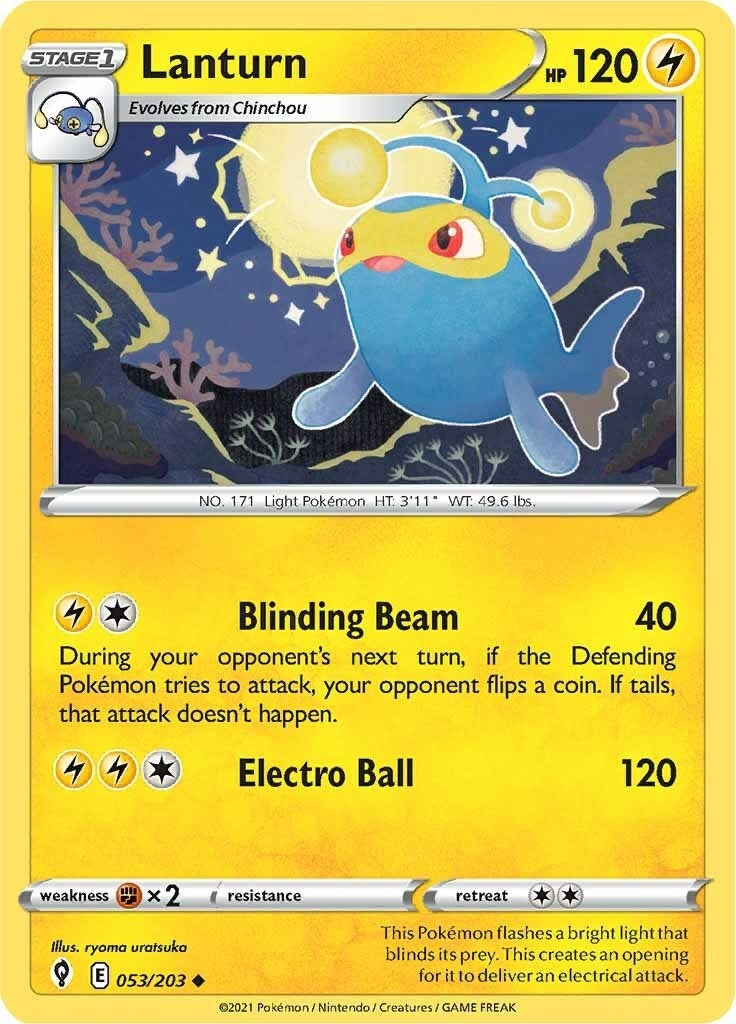 Image for Lanturn (053/203) (SWSH07) - Pokemon