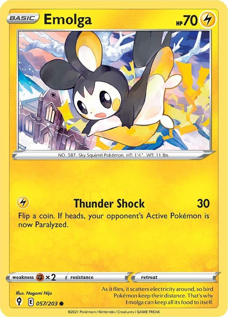 Image for Emolga (057/203) (SWSH07) - Pokemon