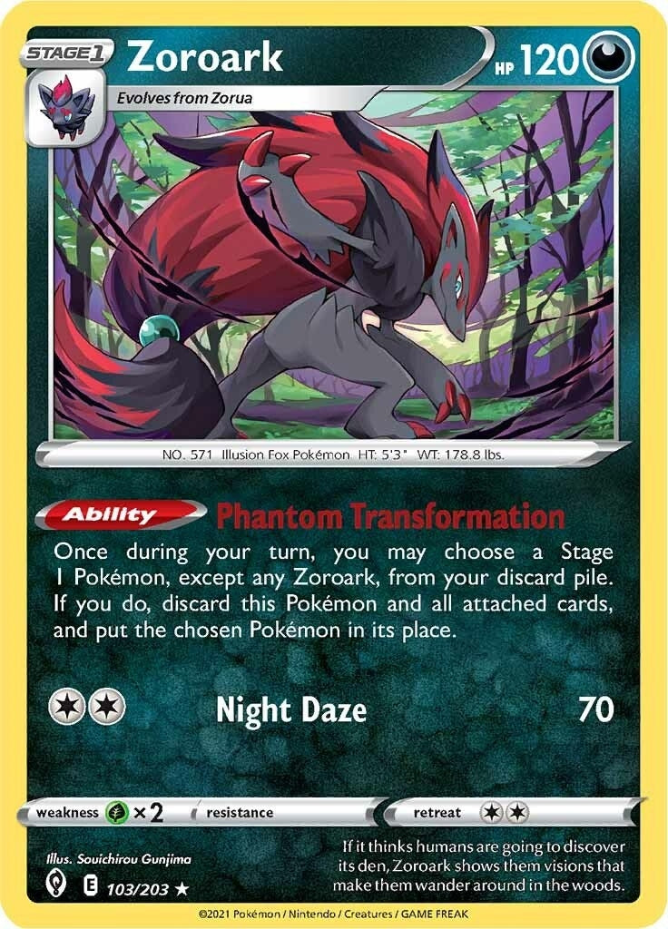 Image for Zoroark (103/203) (SWSH07) - Pokemon