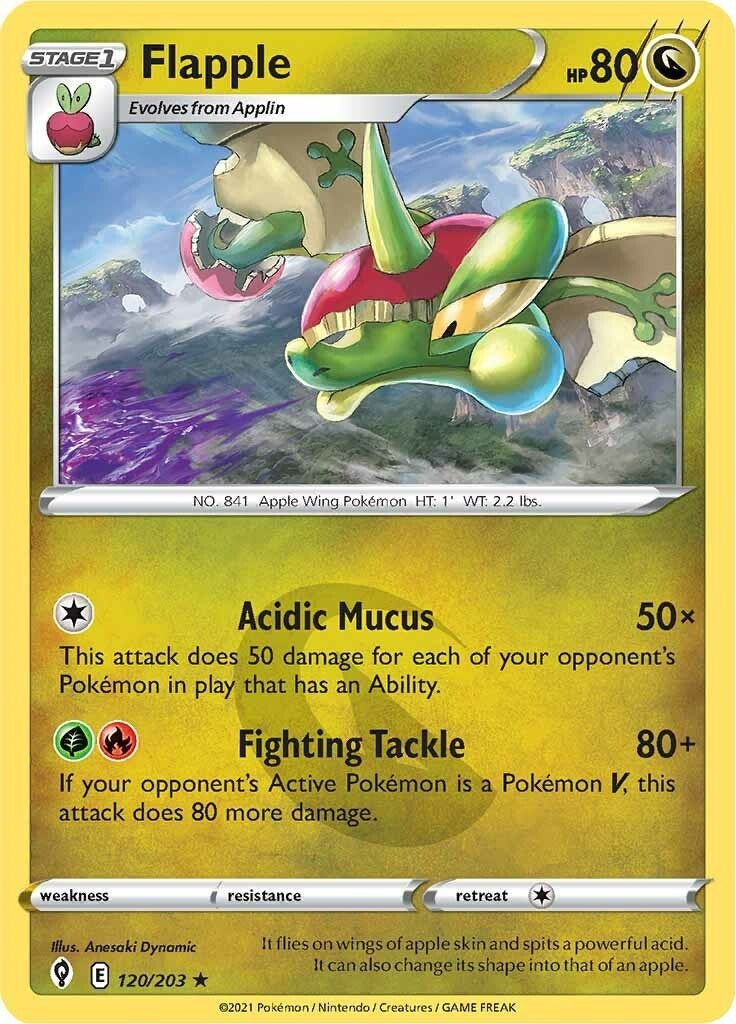 Image for Flapple (120/203) (SWSH07) - Pokemon