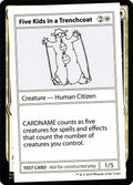 Image for Five Kids in a Trenchcoat (No PW Symbol) (Mystery Booster: Convention Edition Exclusives) - Magic: The Gathering