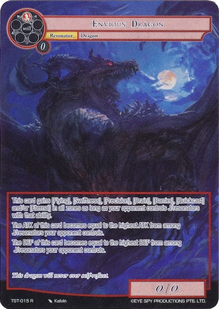 Image for Envious Dragon (Full Art) (TST-015) (The Seventh) - Force of Will