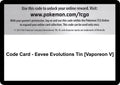 Image for Code Card - Eevee Evolutions Tin [Vaporeon V] (MCAP) - Pokemon