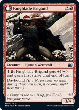 Image for Fangblade Brigand (139) (Innistrad: Midnight Hunt) - Magic: The Gathering