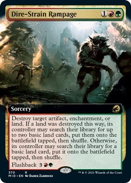 Image for Dire-Strain Rampage (Extended Art) (370) (Innistrad: Midnight Hunt) - Magic: The Gathering
