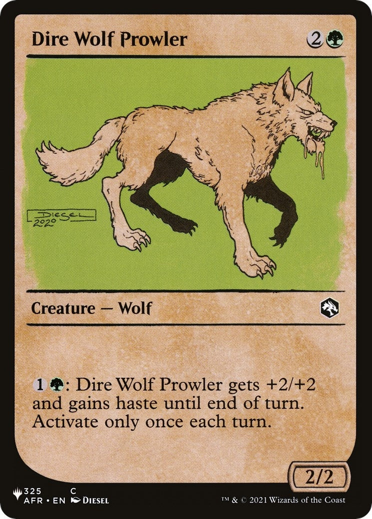 Image for Dire Wolf Prowler (Showcase) (325/281) (The List Reprints) - Magic: The Gathering