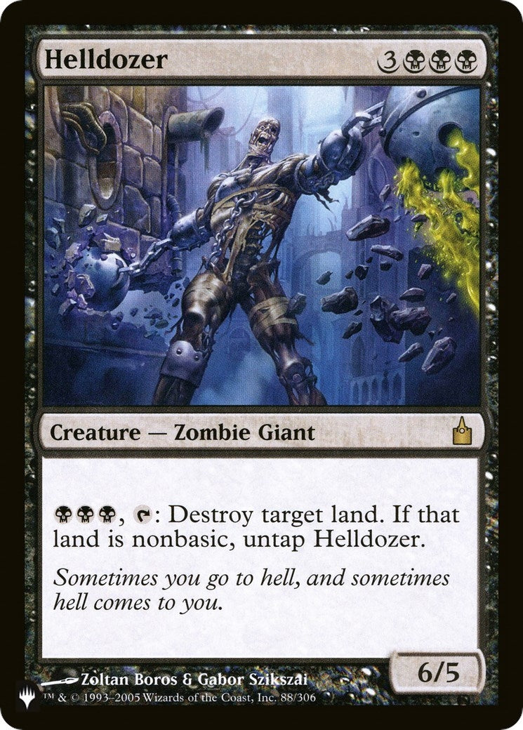 Image for Helldozer (88/306) (The List Reprints) - Magic: The Gathering