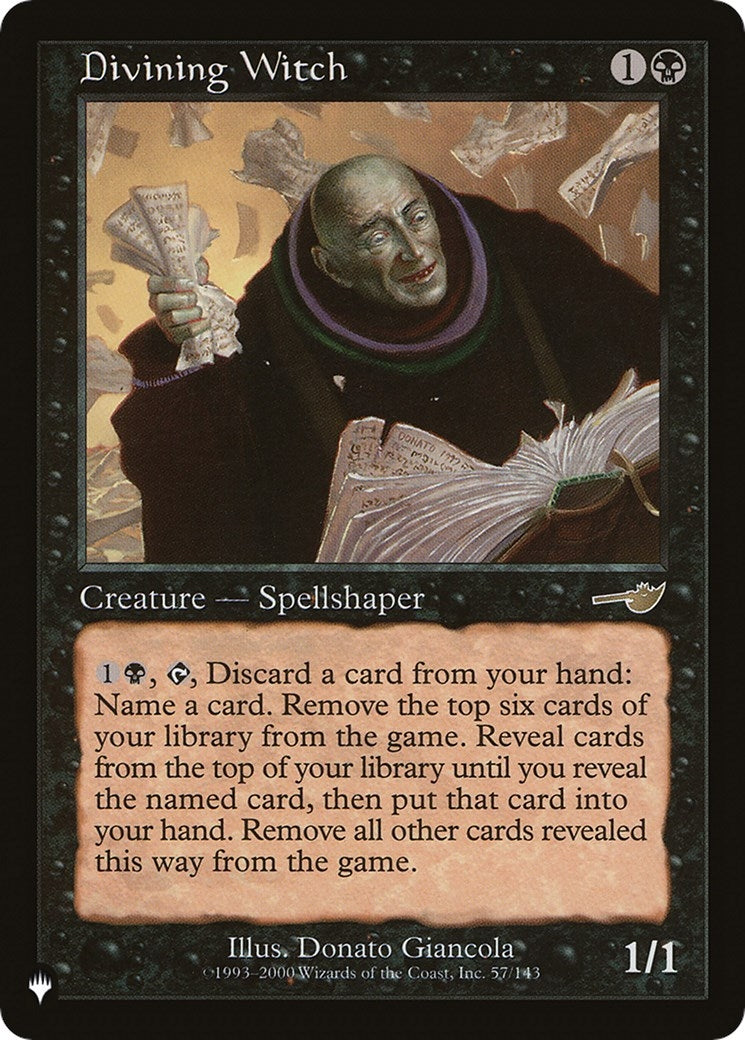 Image for Divining Witch (57/143) (The List Reprints) - Magic: The Gathering