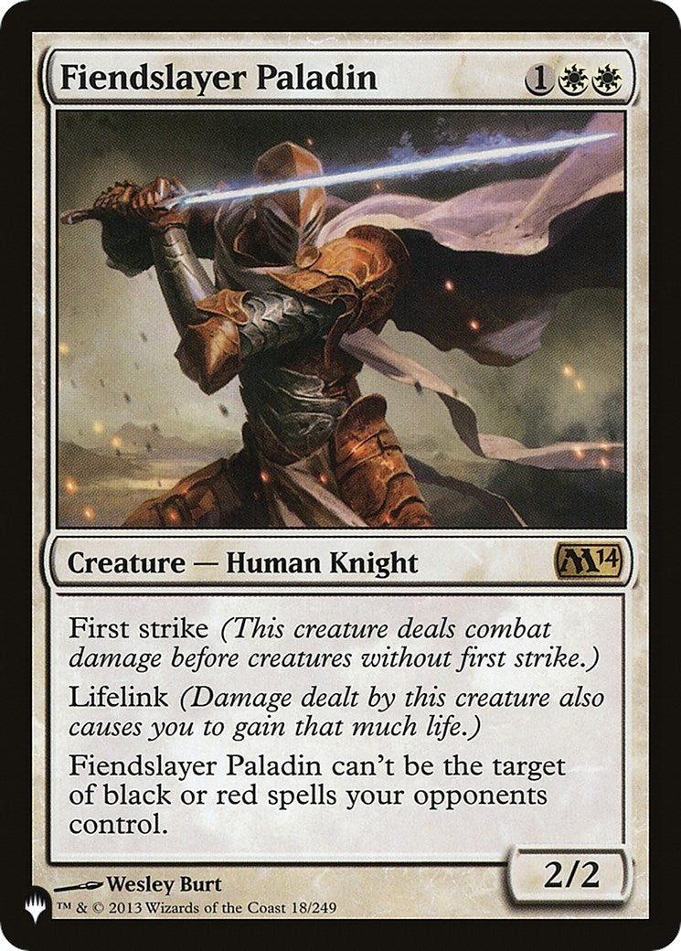 Image for Fiendslayer Paladin (18/249) (The List Reprints) - Magic: The Gathering