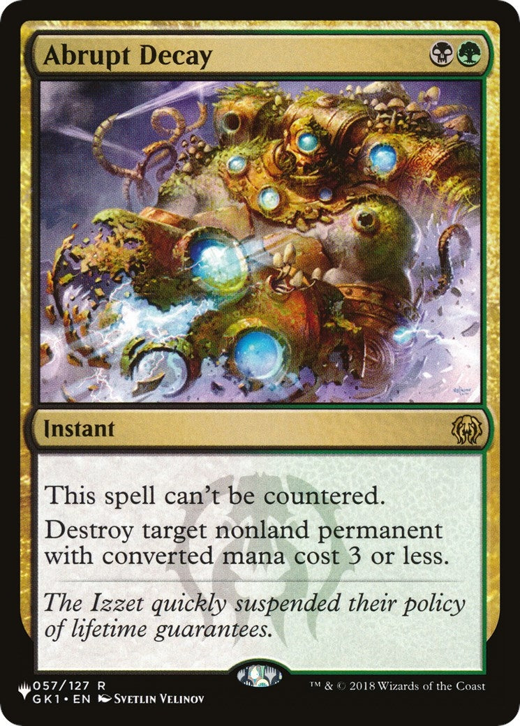 Image for Abrupt Decay (057/127) (The List Reprints) - Magic: The Gathering