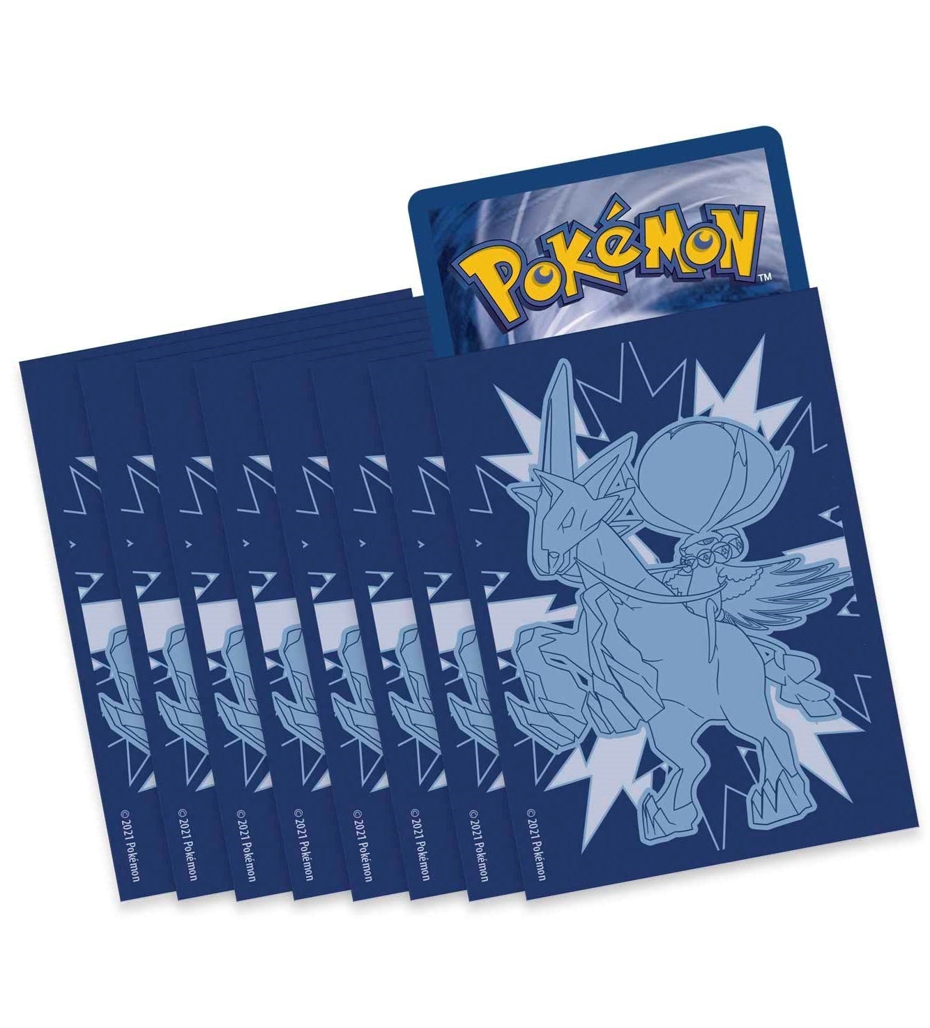 Image for Pokemon TCG: Chilling Reign Pokemon Center Elite Trainer Box Card Sleeves - Ice Rider Calyrex (65 Pack) - Card Sleeves