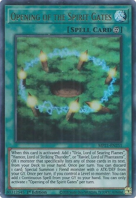 Image for Opening of the Spirit Gates (MP21-EN251) (MP21) - YuGiOh