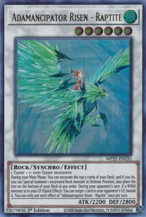 Image for Adamancipator Risen - Raptite (MP21-EN231) (MP21) - YuGiOh