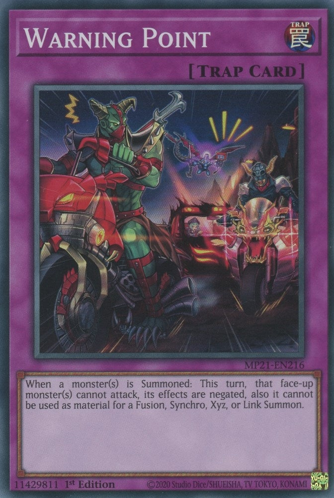 Image for Warning Point (MP21-EN216) (MP21) - YuGiOh
