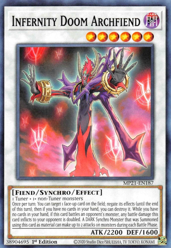Image for Infernity Doom Archfiend (MP21-EN187) (MP21) - YuGiOh