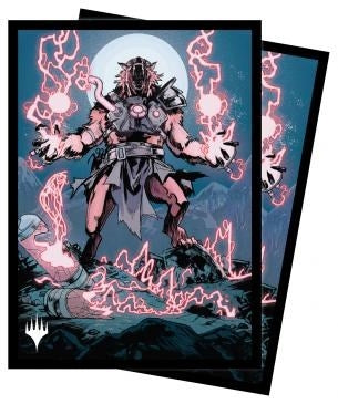 Image for Innistrad: Midnight Hunt Storm-Charged Slasher (V4) Standard Deck Protector sleeves for Magic (100-Pack) - Card Sleeves