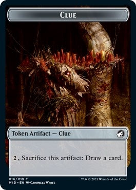 Image for Clue // Spider Double-Sided Token (16 // 11) (Innistrad: Midnight Hunt) - Magic: The Gathering
