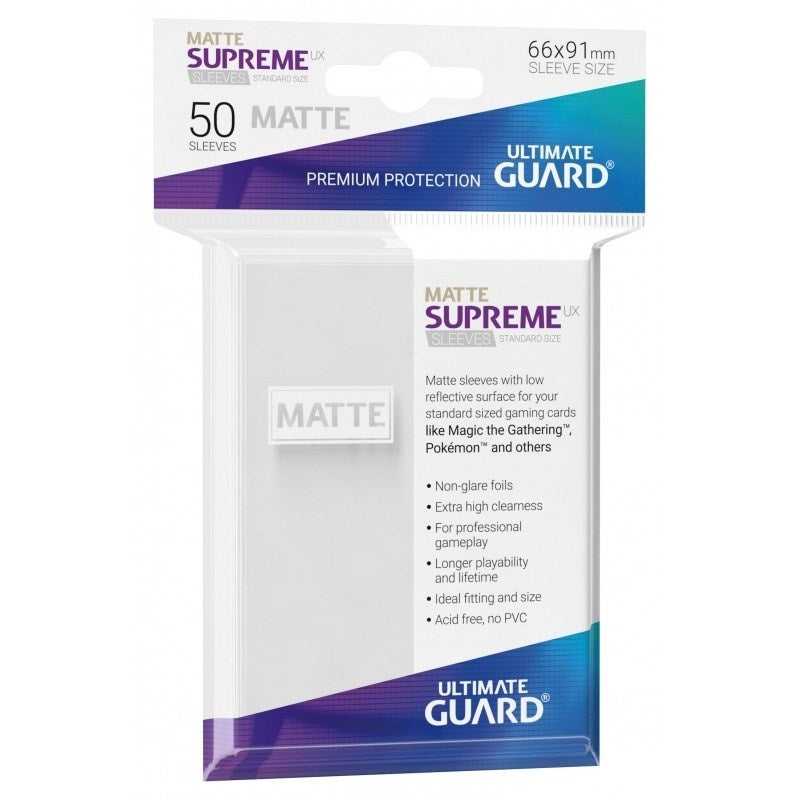 Image for Matte Sleeve - Supreme UX Sleeves White (50-Pack) - Card Sleeves
