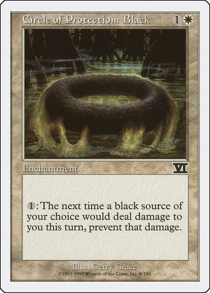 Image for Circle of Protection: Black (8) (Classic Sixth Edition) - Magic: The Gathering
