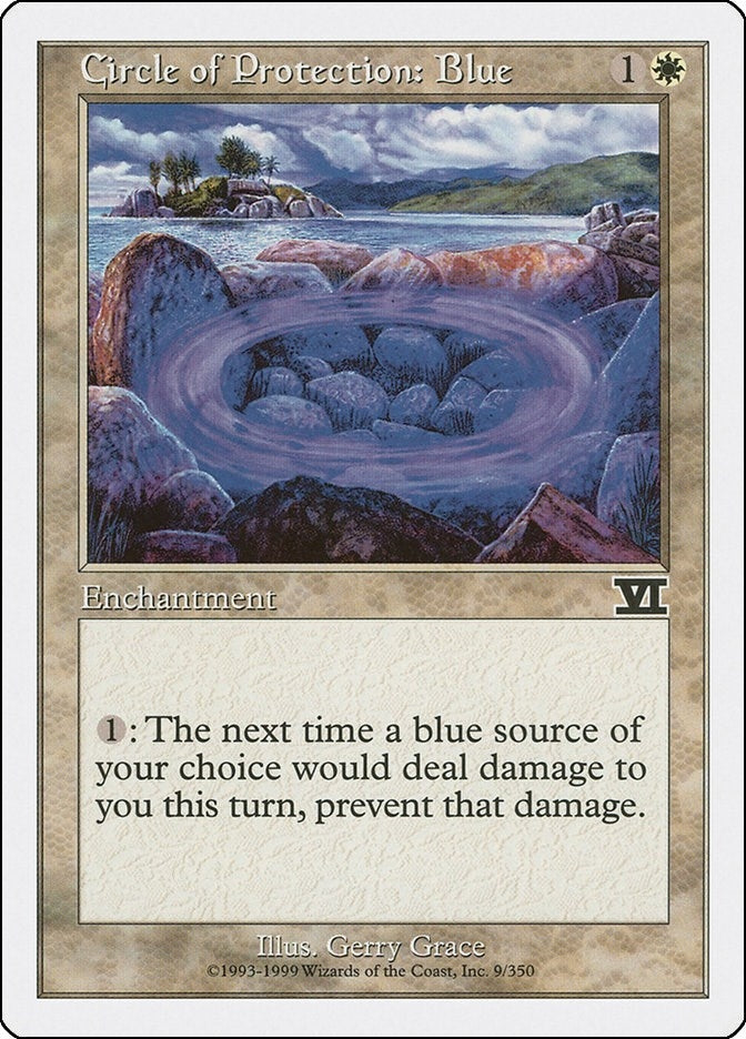 Image for Circle of Protection: Blue (9) (Classic Sixth Edition) - Magic: The Gathering